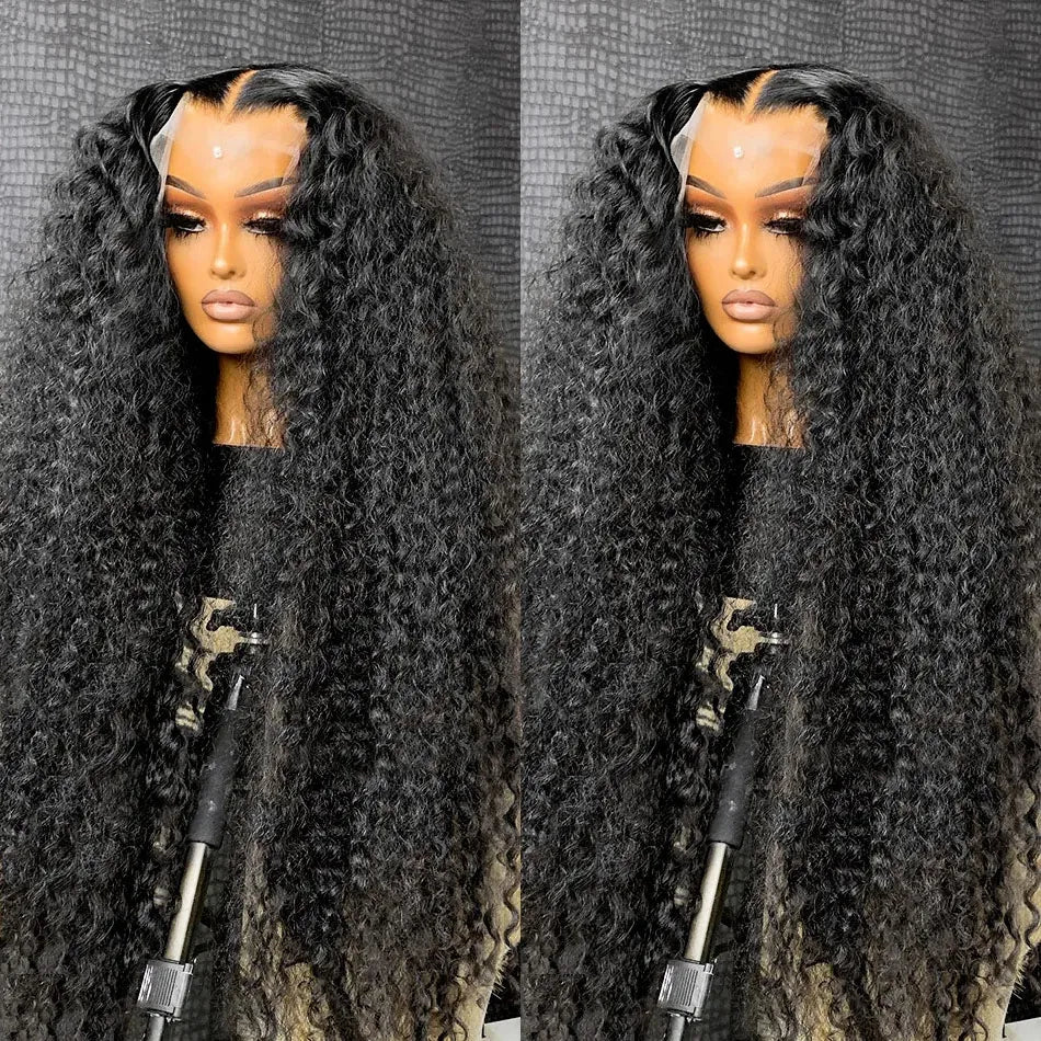 Kelily Upgraded Version 7x5 Glue-free Deep Wave HD Lace Closure Natural Black Beginner Friendly