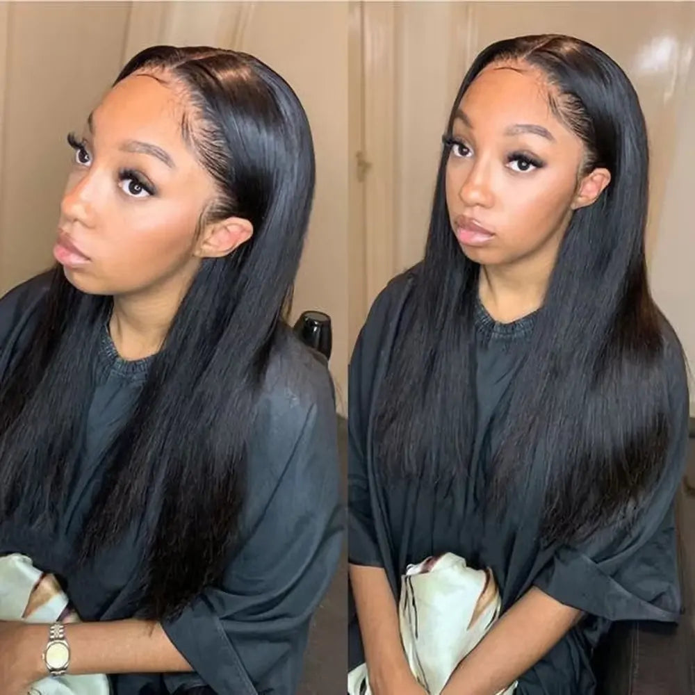 Kelily Upgrade 7X5 Pre Cut HD Lace Glueless Straight Wear Go Closure Wig