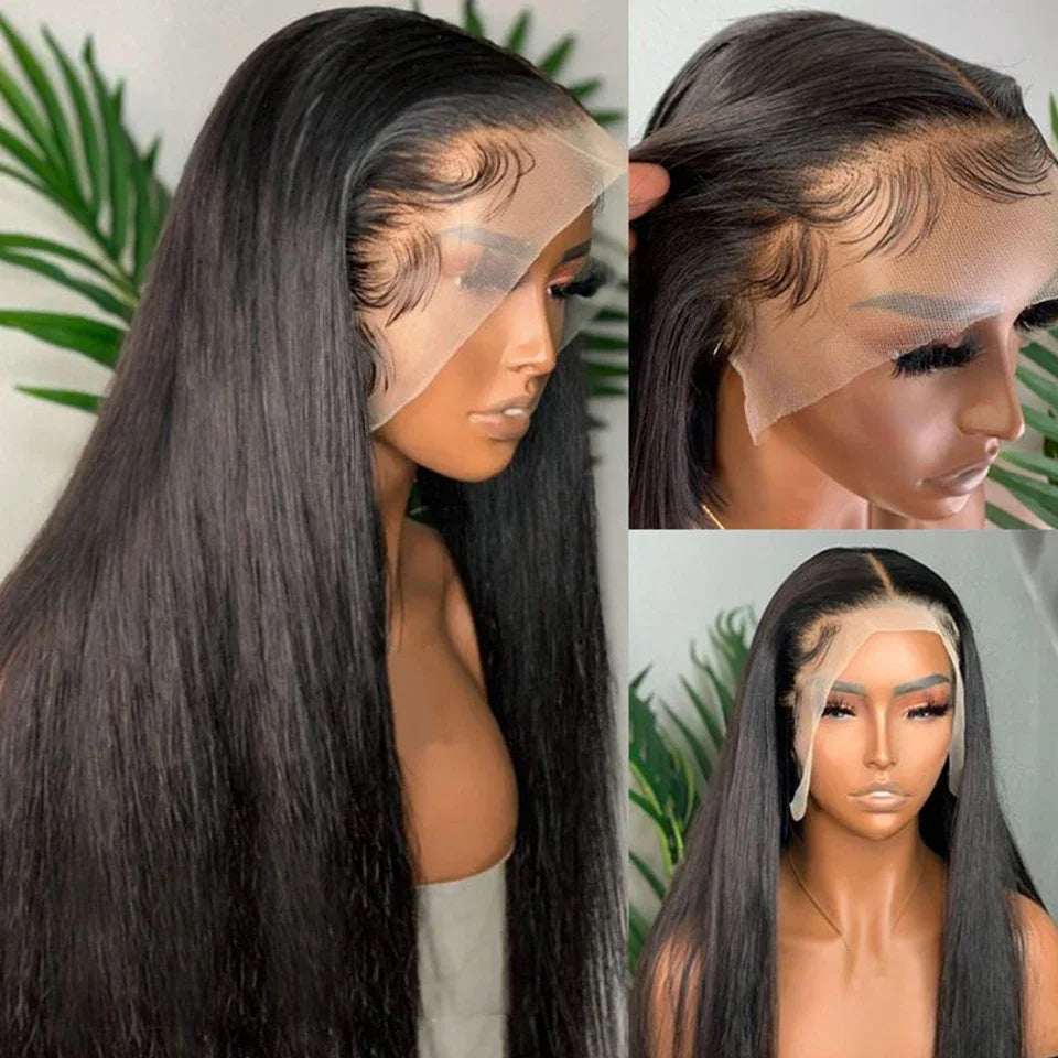 Kelily Silky Straight 13x4 HD Undetectable Lace Frontal Wig Virgin Human Hair Natural Black