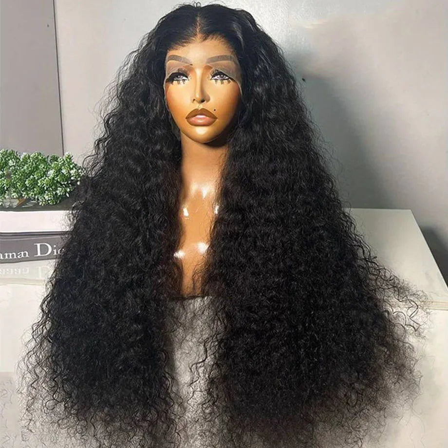 Kelily Deep wave 13x6 HD Lace Hair Wig Curly Black Wigs Natural Wave Style Wig