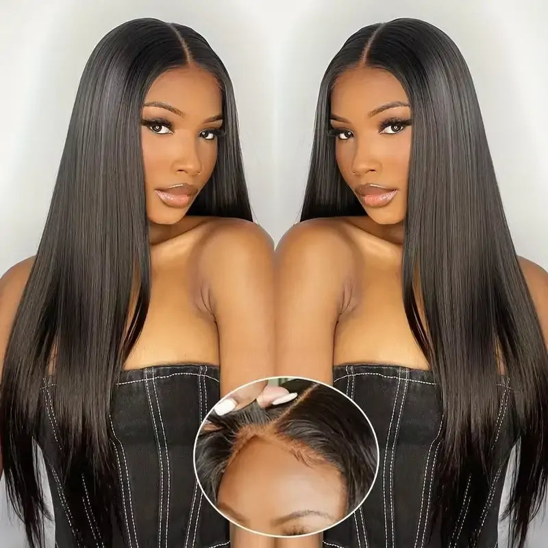 Kelily Upgrade 7X5 Pre Cut HD Lace Glueless Straight Wear Go Closure Wig